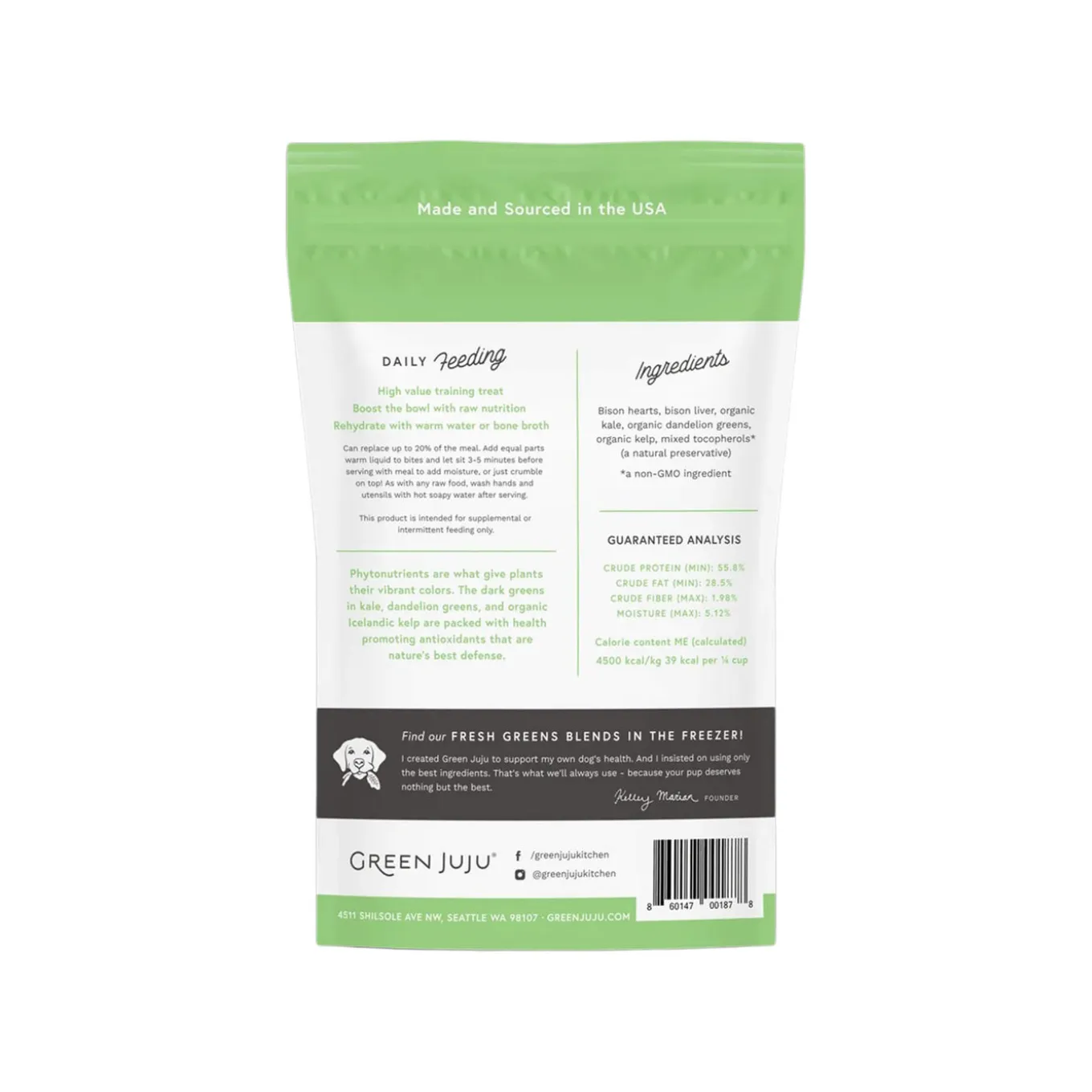Green Juju Freeze Dried Whole Food Topper for Dogs & Cats