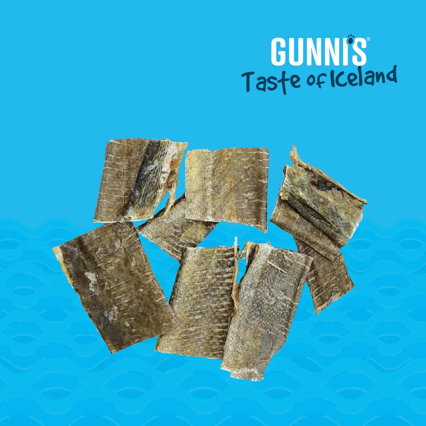 Gunni's Taste of Iceland Fish Skin Chips Dog Treats