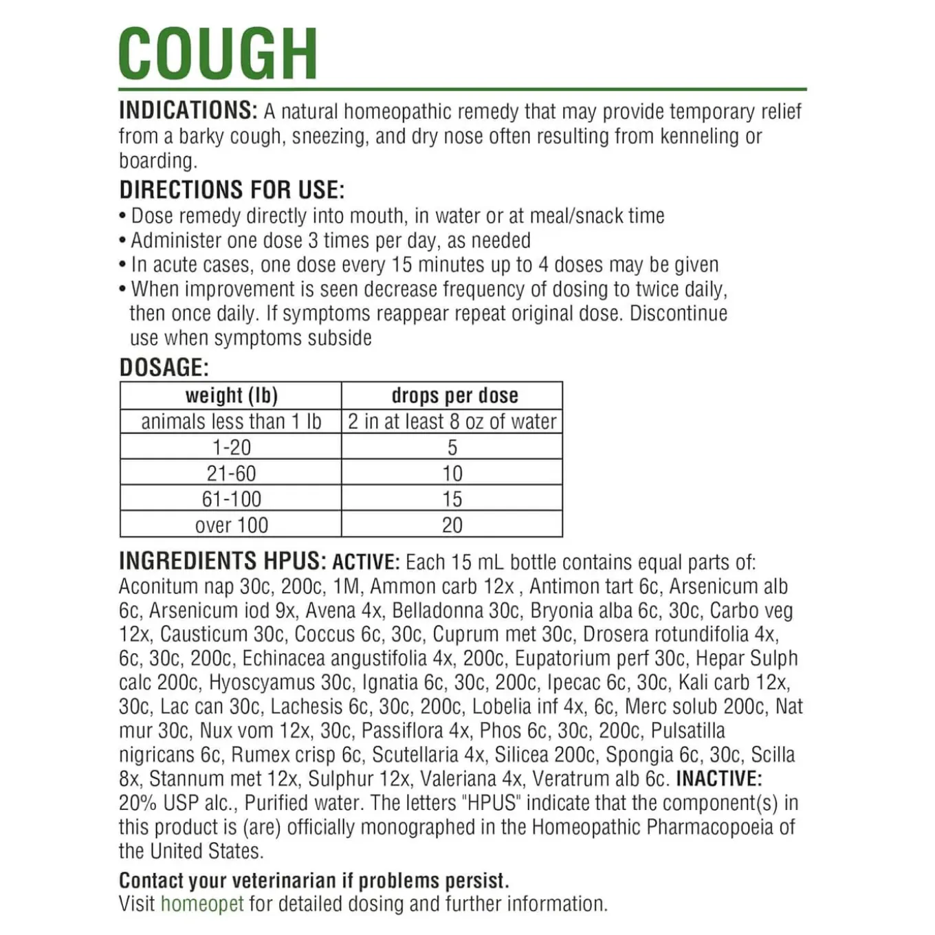 HomeoPet Cough