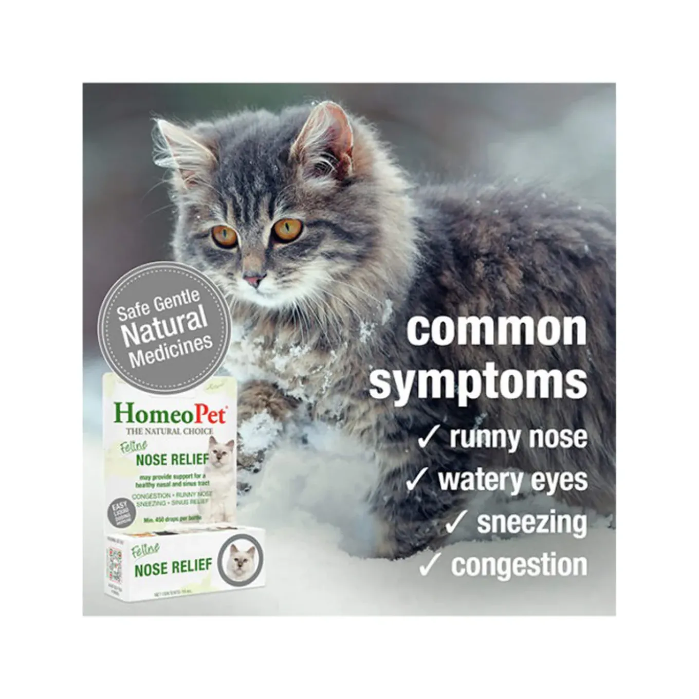 HomeoPet Feline Homeopathic Nose Relief Drops for Cats