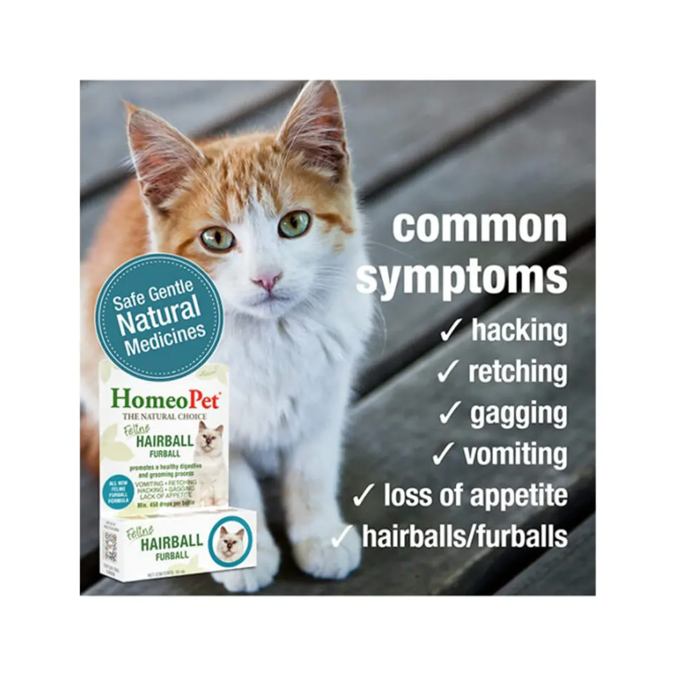 HomeoPet Feline Homeopathic Furball Relief Drops for Cats