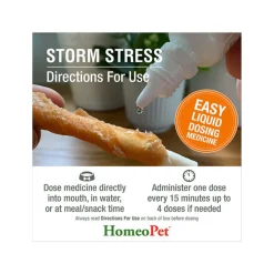 HomeoPet Storm Stress Homeopathic Anxiety Relief Drops for Dogs & Cats