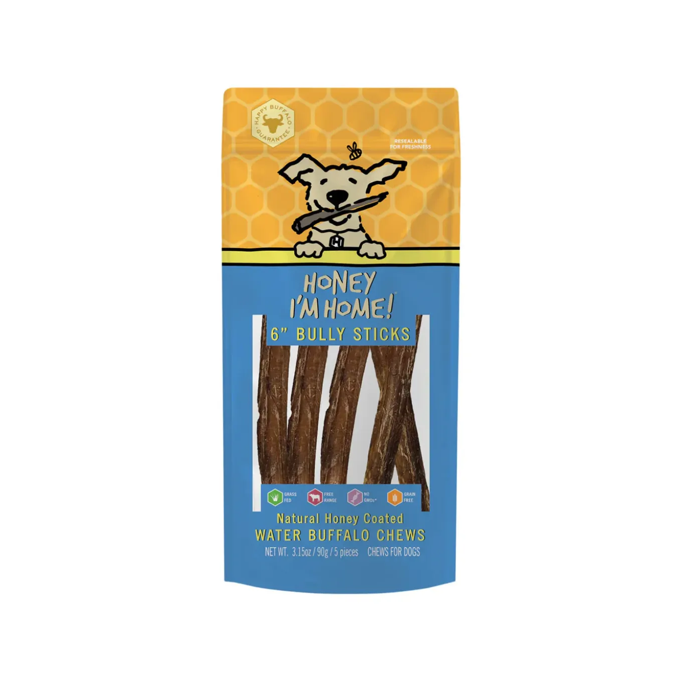 Honey I'm Home! Honey Coated Water Buffalo Dog Treats