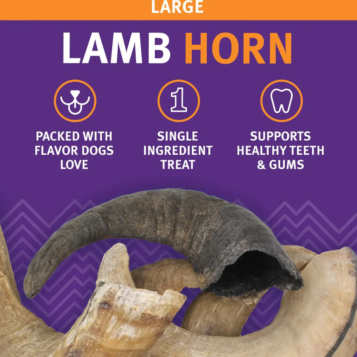 Icelandic+ Lamb Horn Dog Chew