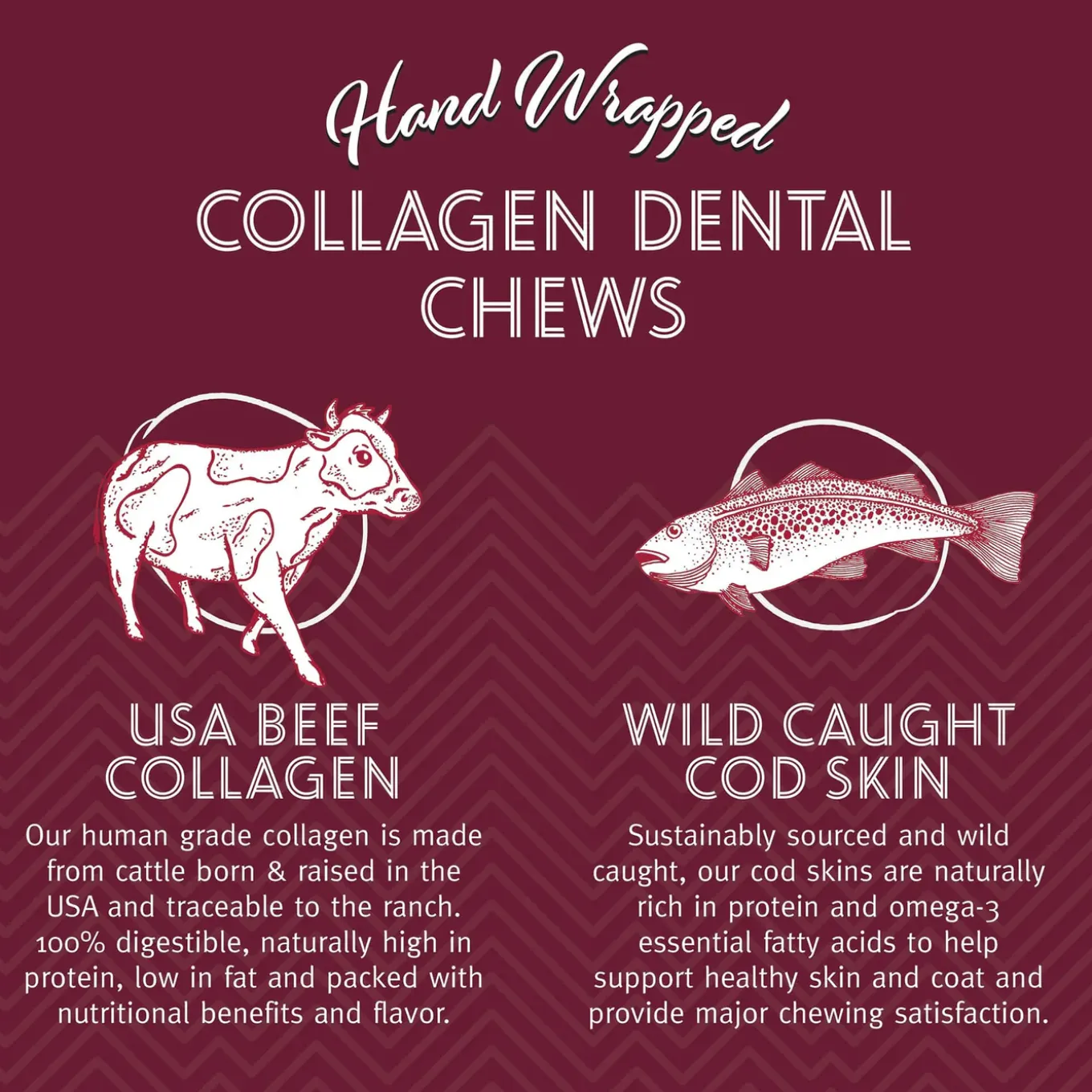 Icelandic+ Beef Collagen Dental Dog Chew with Wrapped Fish