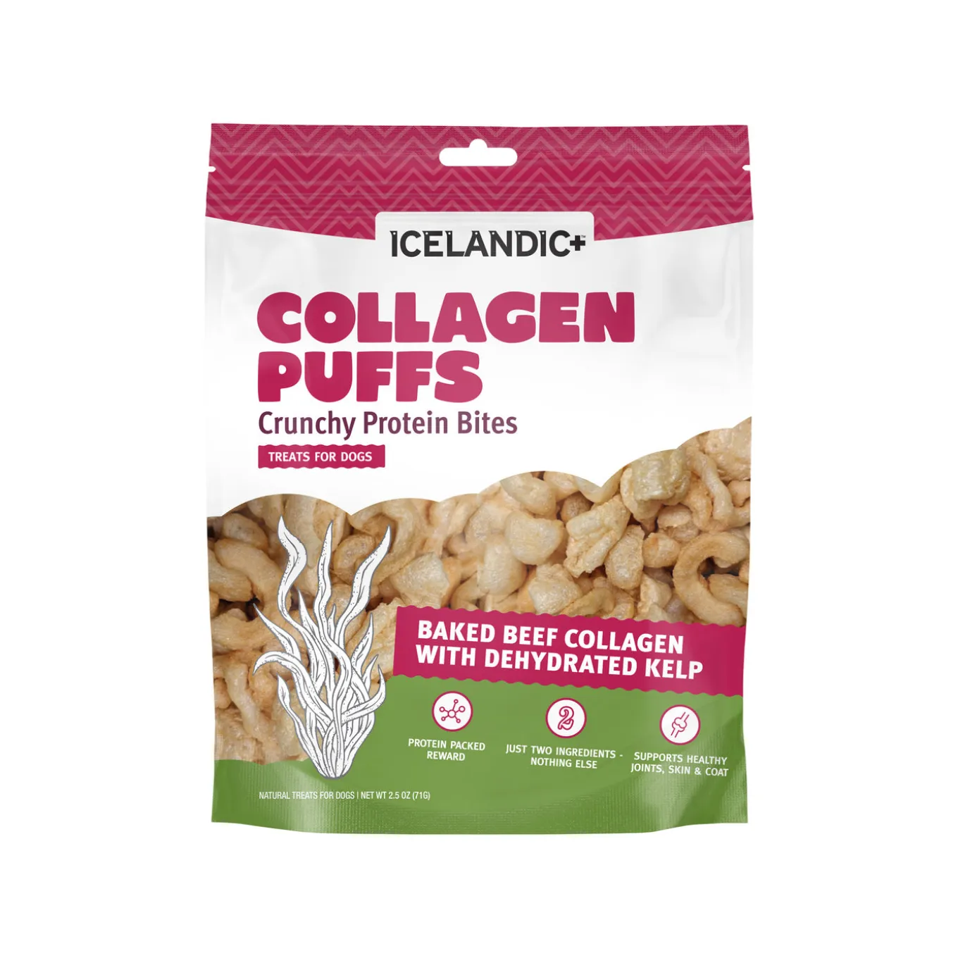 Icelandic+ Beef Collagen Puffs Dehydrated Dog Treats