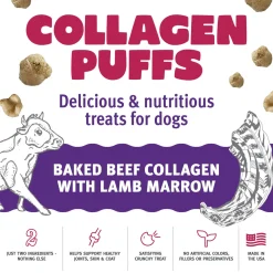 Icelandic+ Beef Collagen Puffs Dehydrated Dog Treats