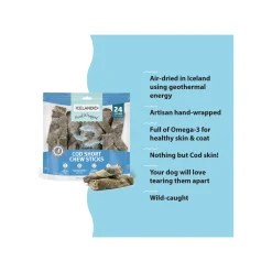 Icelandic+ Cod Skin Fish Chew Sticks Dog Treats