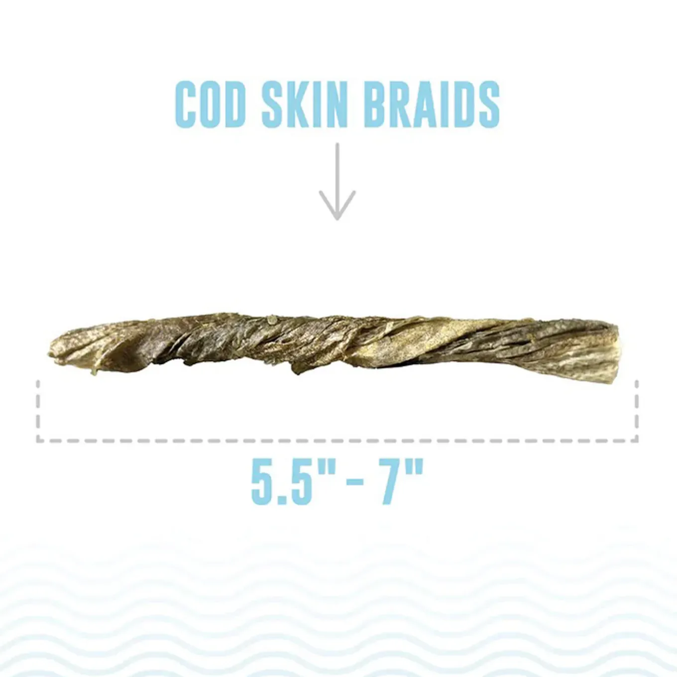 Icelandic+ Hand Wrapped Cod Skin Braids for Dogs