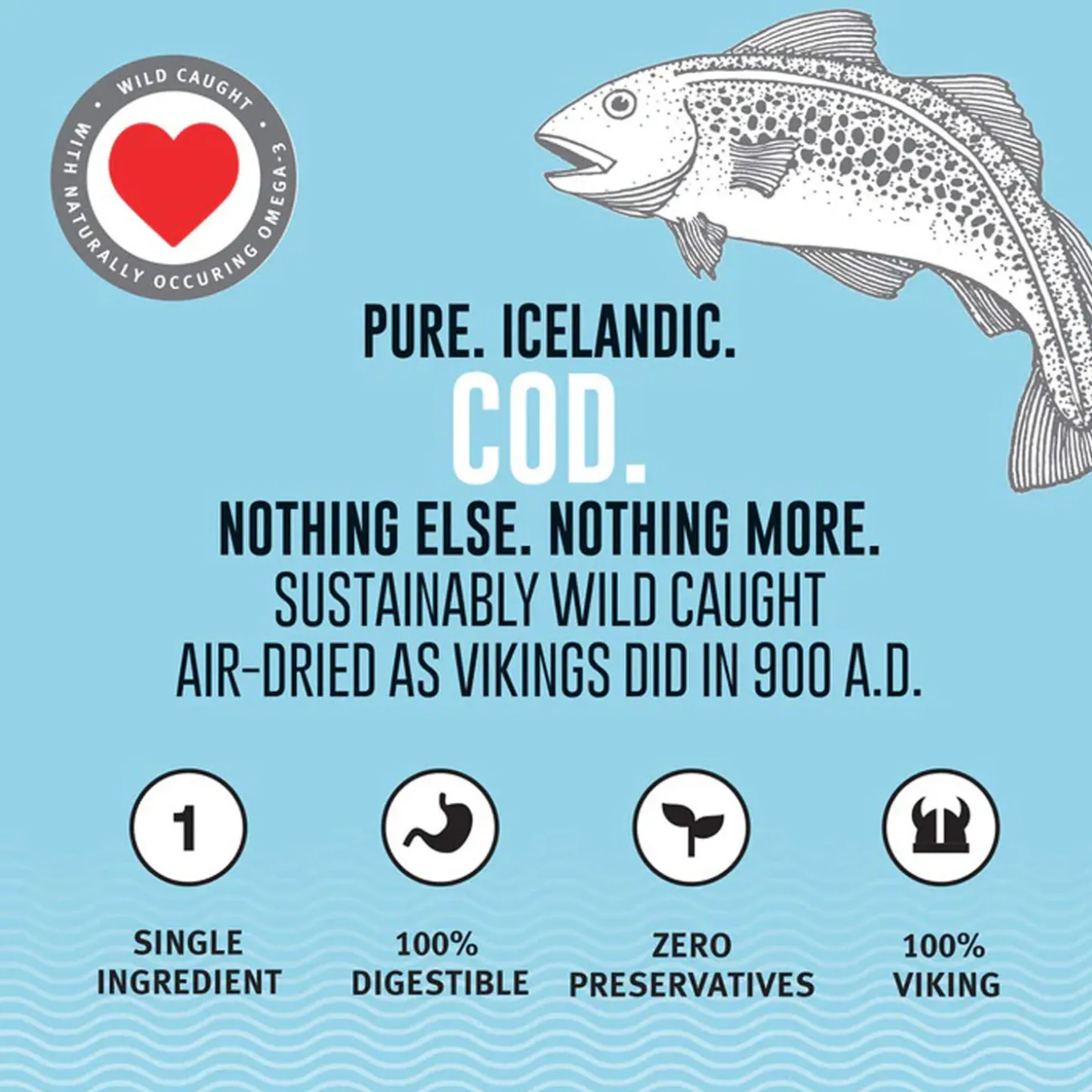 Icelandic+ Large Cod Skin Cube Dog Treats