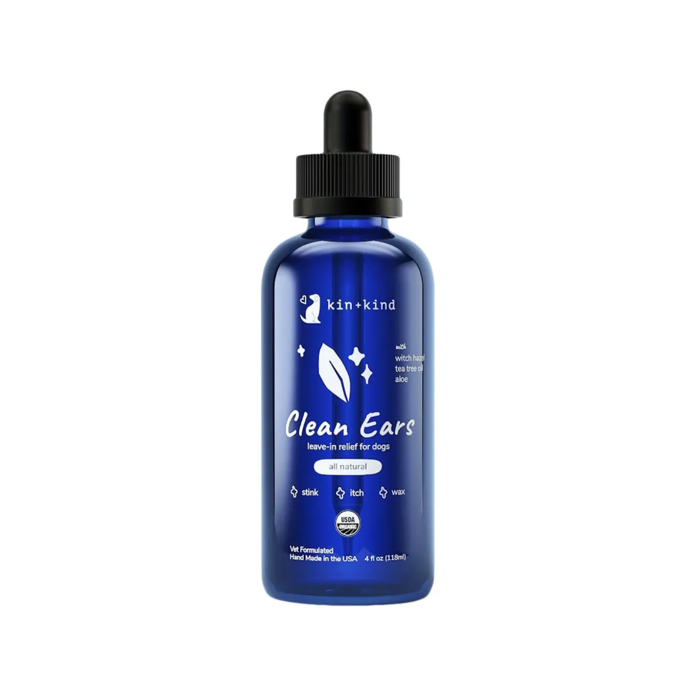 Kin + Kind Organic Ear Cleaner for Dogs