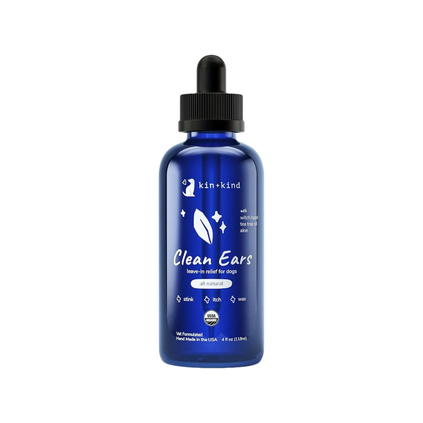 Kin + Kind Organic Ear Cleaner for Dogs