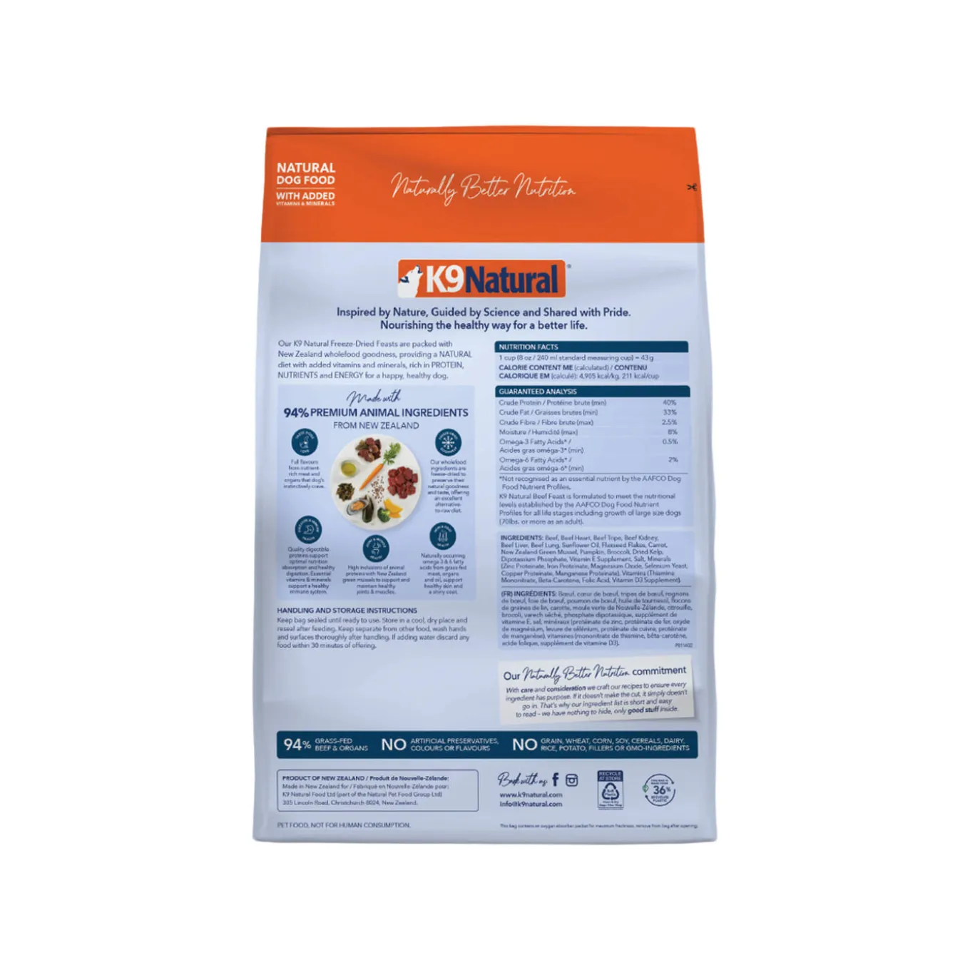 K9 Natural Freeze-Dried Dog Food