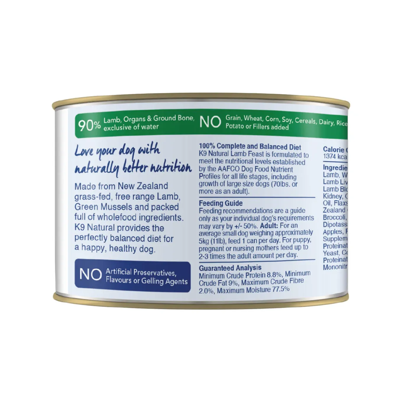 K9 Natural Grain-Free Canned Dog Food