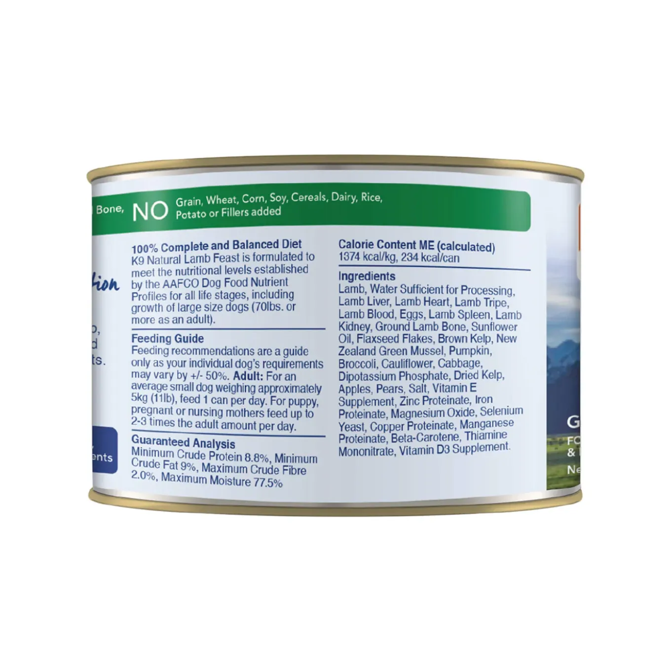 K9 Natural Grain-Free Canned Dog Food