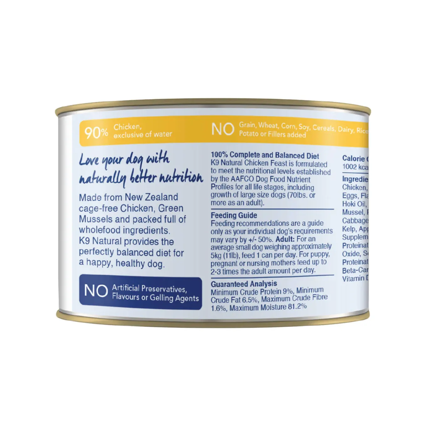K9 Natural Grain-Free Canned Dog Food