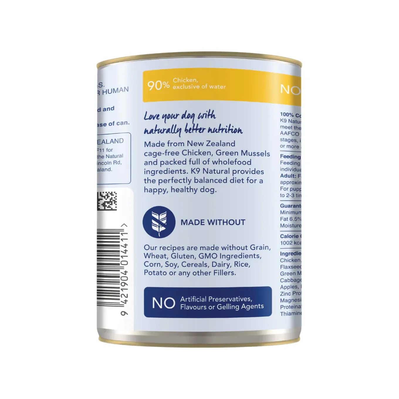 K9 Natural Grain-Free Canned Dog Food