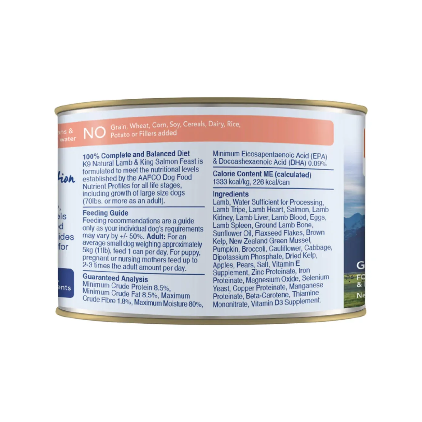 K9 Natural Grain-Free Canned Dog Food