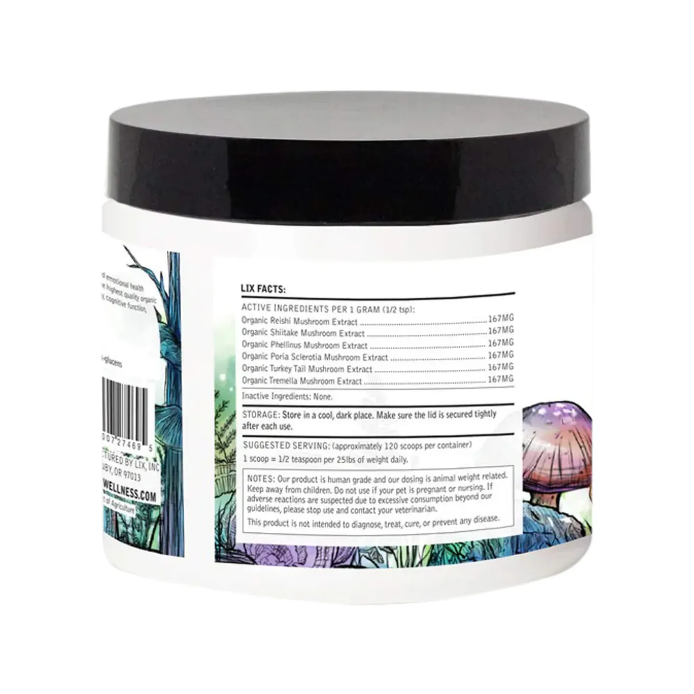 LIX Restore Organic Mushroom Powder for Dogs & Cats