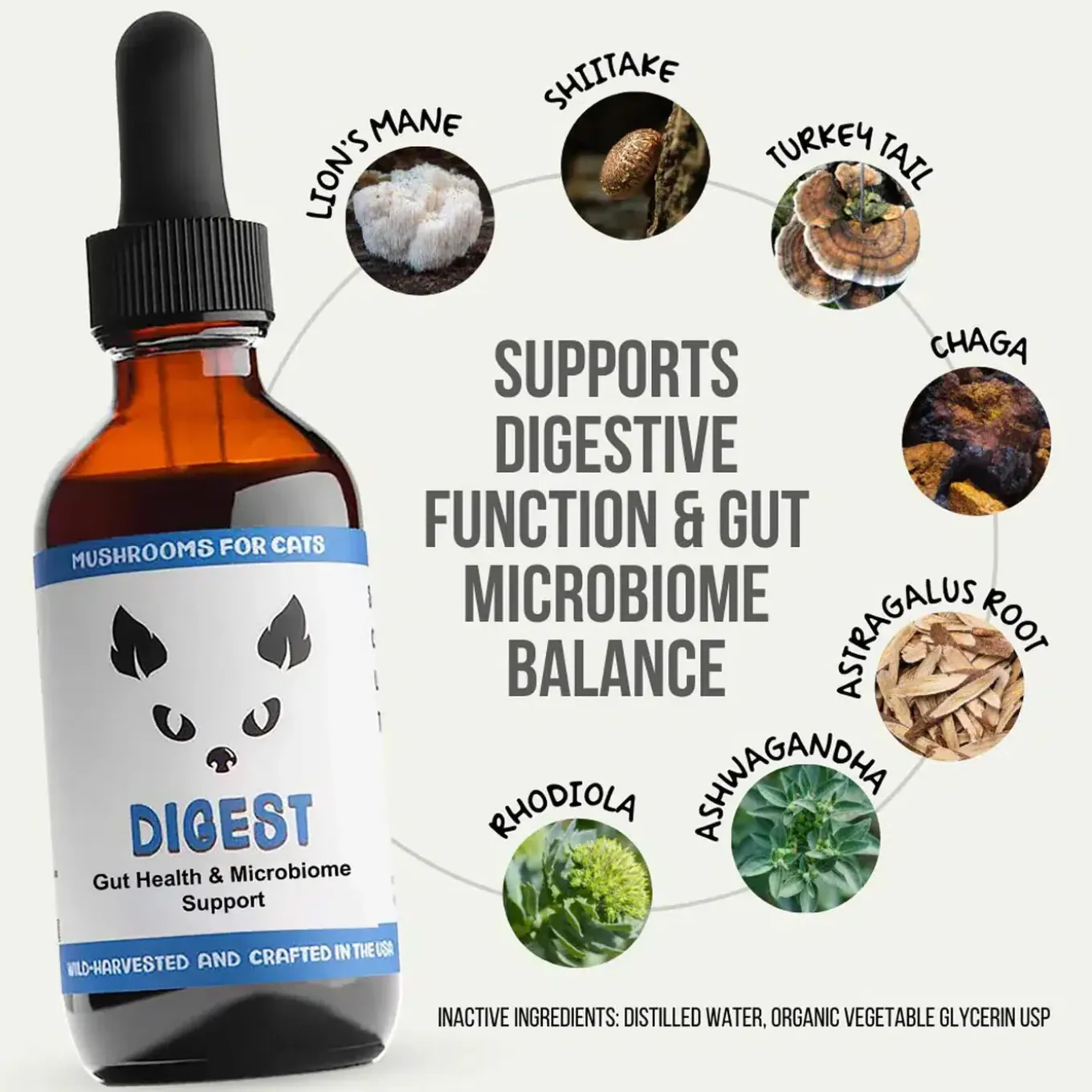 MycoDog Digest Liquid Gut Health Supplement for Cats