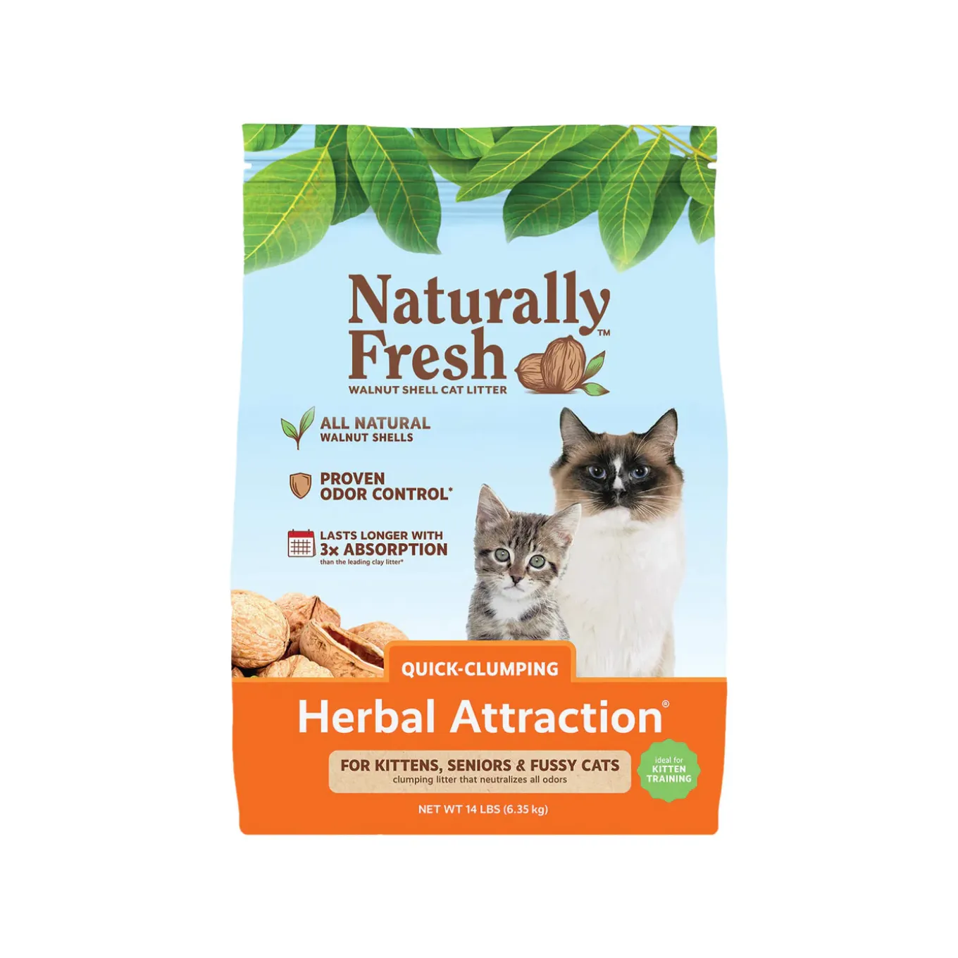 Naturally Fresh Quick Clumping Herbal Attraction Walnut Shell Cat Litter