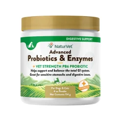 NaturVet Advanced Probiotics & Enzymes Powder for Dogs & Cats