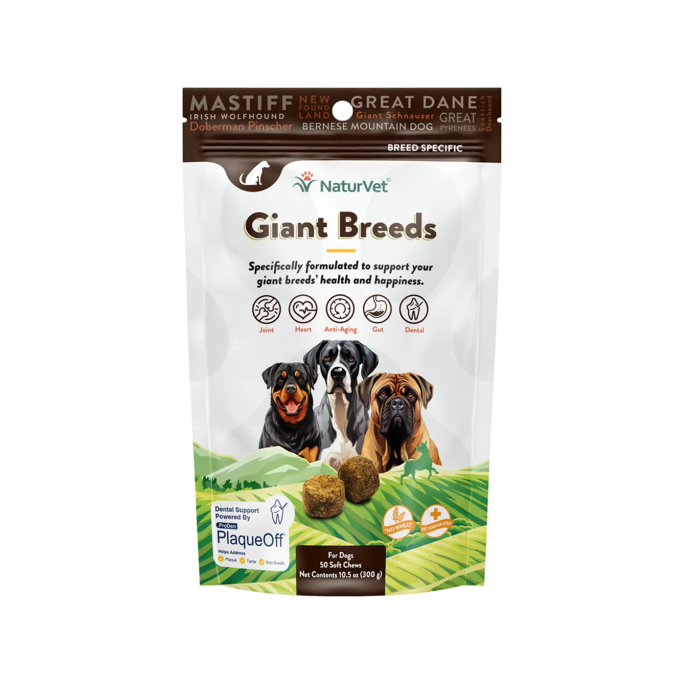 NaturVet Breed Specific Giant Breed Dog Soft Chews