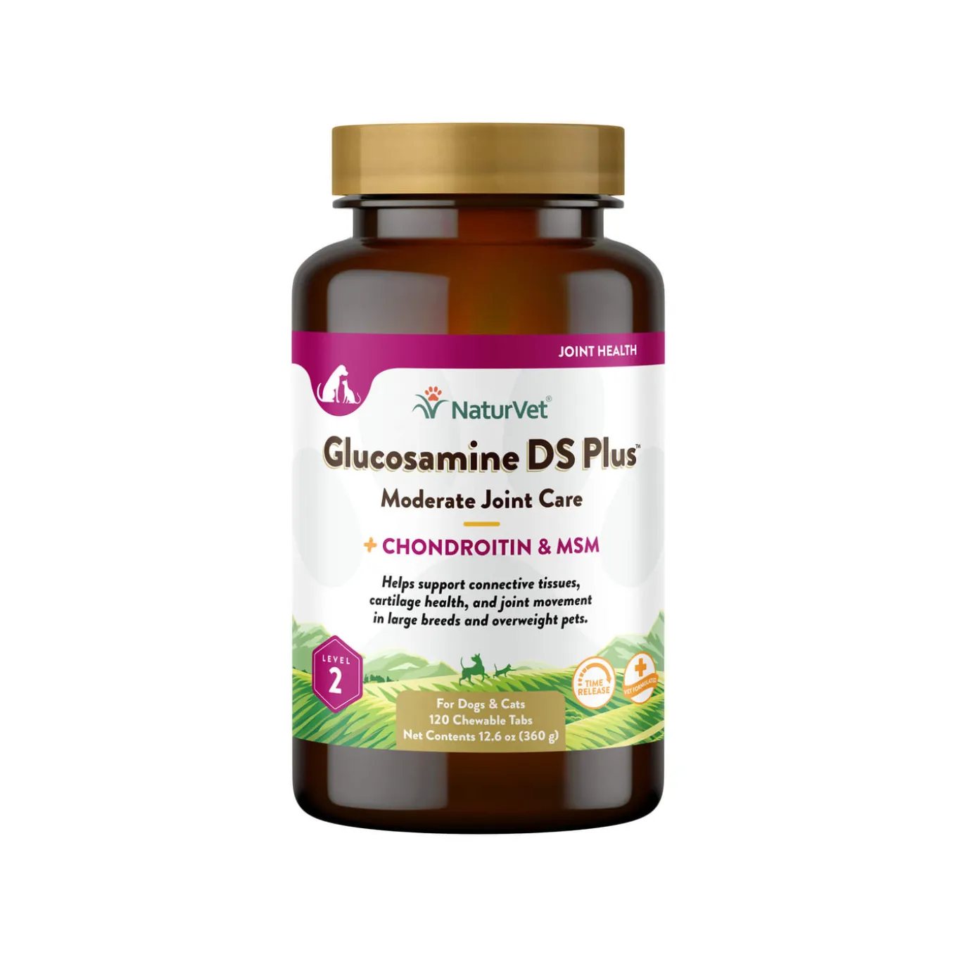NaturVet Glucosamine DS Plus Moderate Joint Care Supplement for Dogs & Cats