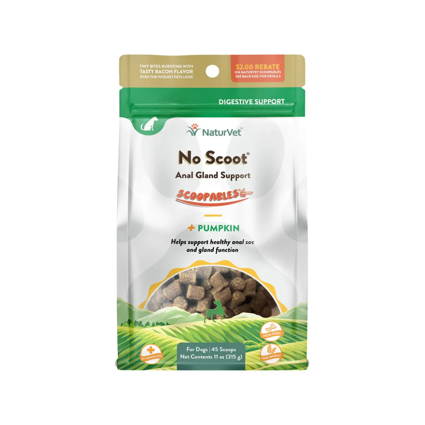 NaturVet No Scoot Anal Gland Support Plus Pumpkin for Dogs