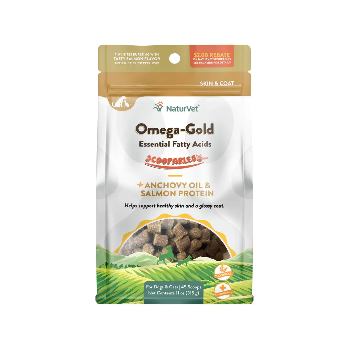 NaturVet Omega-Gold Essentail Fatty Acids Supplement for Dogs & Cats