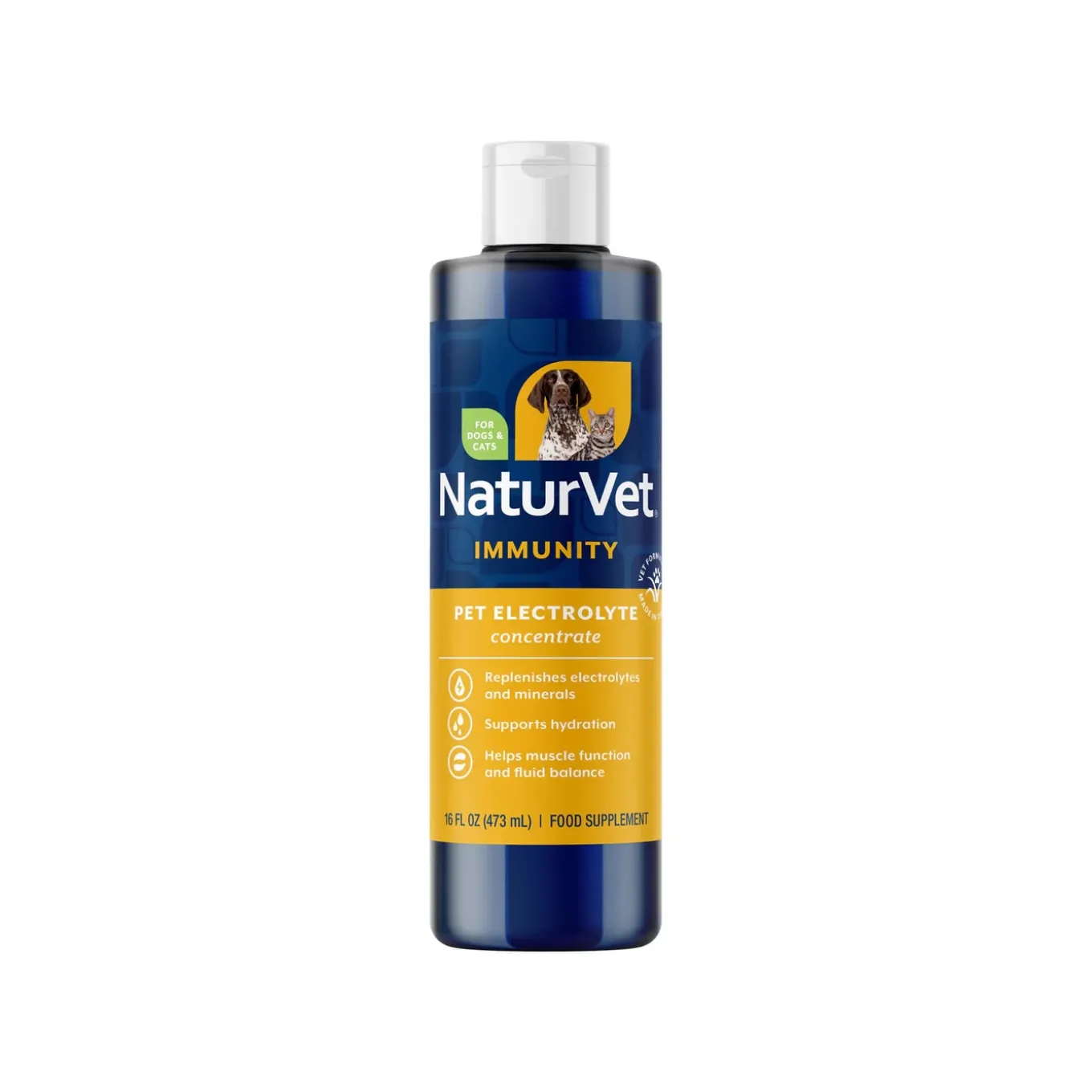 NaturVet Pet Electrolyte Concentrate Hydration Support for Dogs & Cats