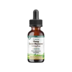 NaturVet Quiet Moments Calming Drops Plus Hemp Oil for Dogs & Cats