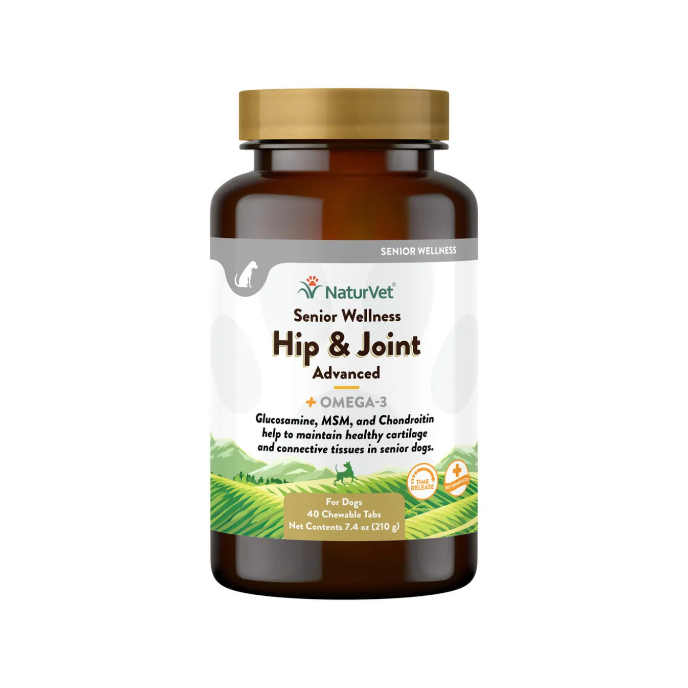 NaturVet Senior Wellness Hip & Joint Advanced Plus Omega-3 for Dogs