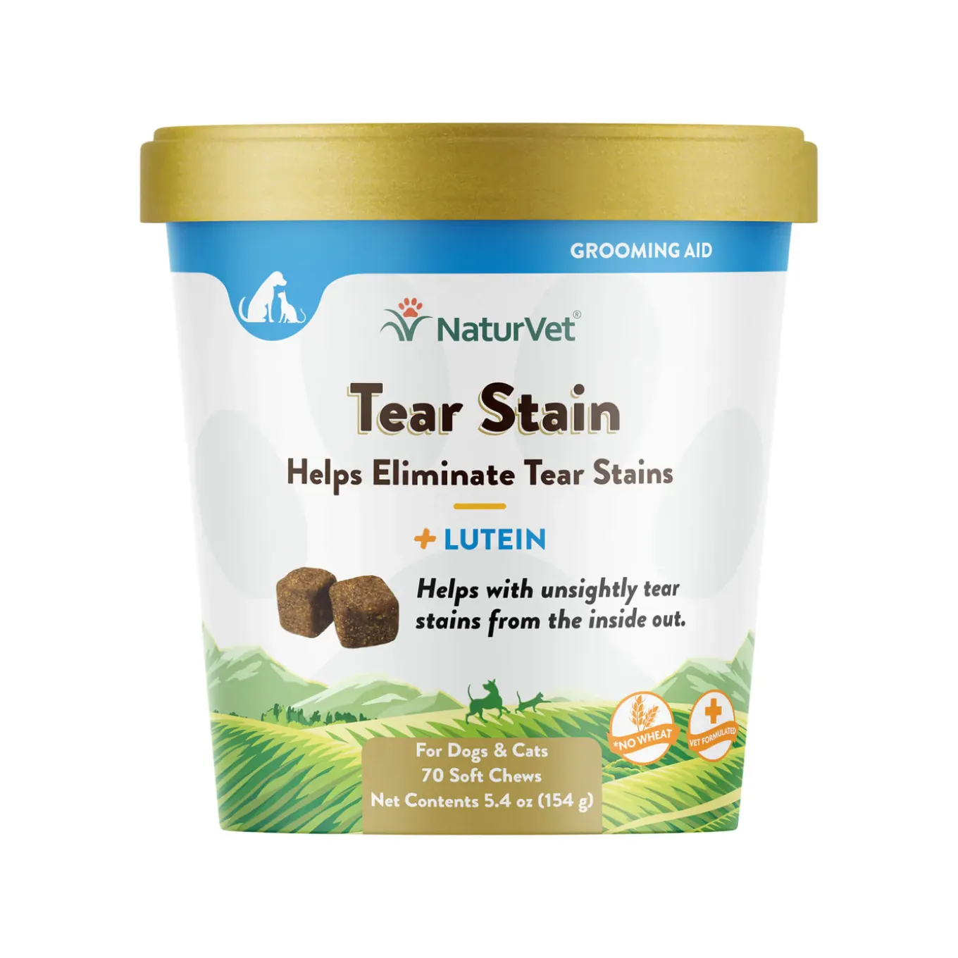 NaturVet Tear Stain Plus Lutein Supplement for Dogs & Cats