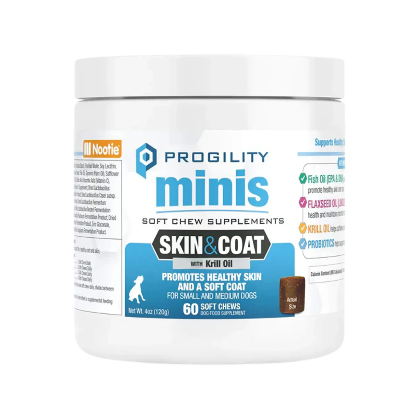 Nootie Progility Skin & Coat Supplement for Dogs