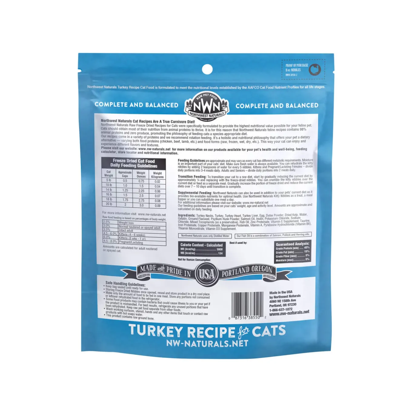 Northwest Naturals Freeze Dried Raw Diet Cat Food