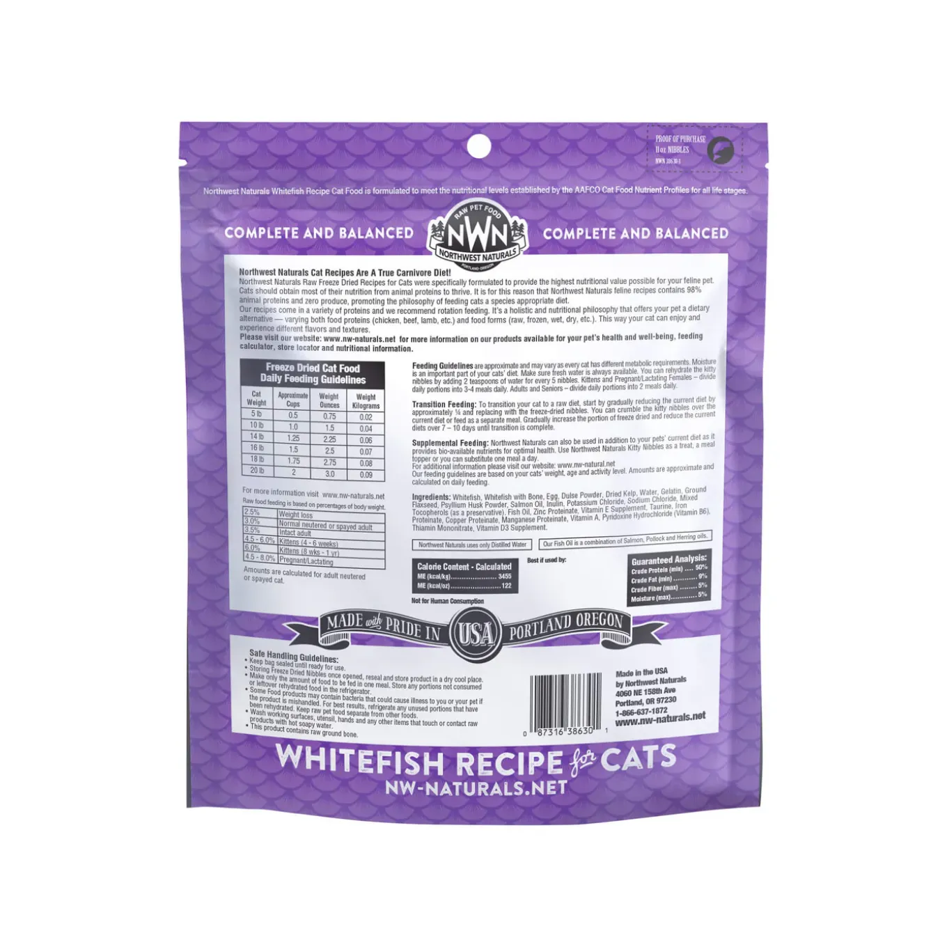 Northwest Naturals Freeze Dried Raw Diet Cat Food