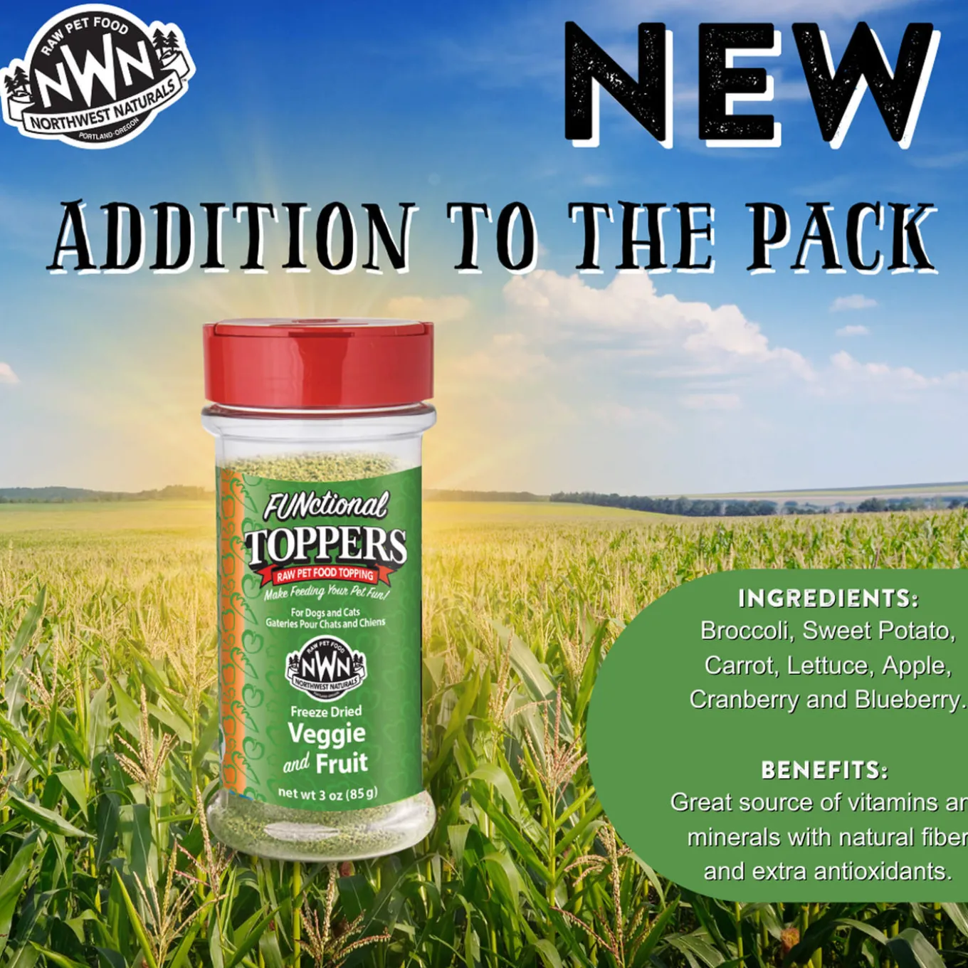 Northwest Naturals Freeze-Dried FUNctional Toppers for Dogs & Cats