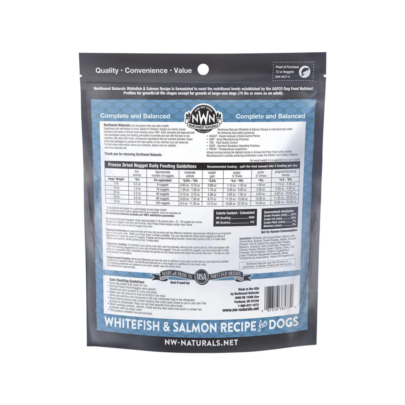 Northwest Naturals Freeze Dried Raw Diet Dog Food
