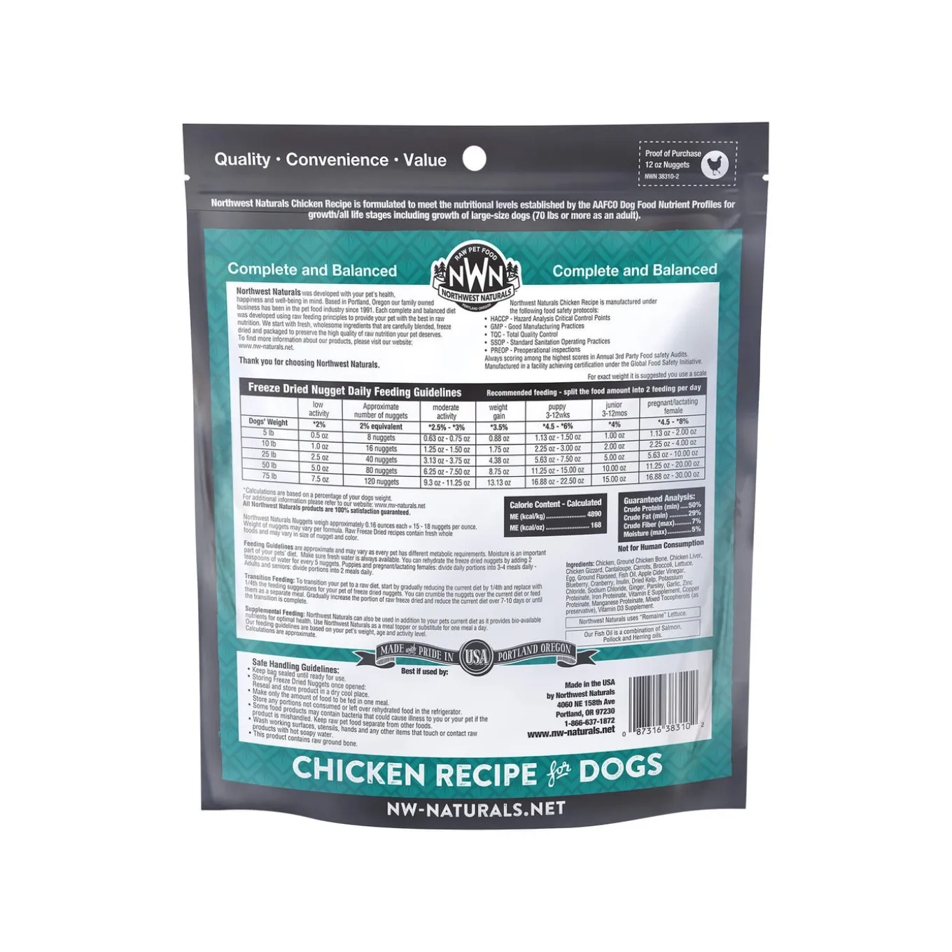 Northwest Naturals Freeze Dried Raw Diet Dog Food