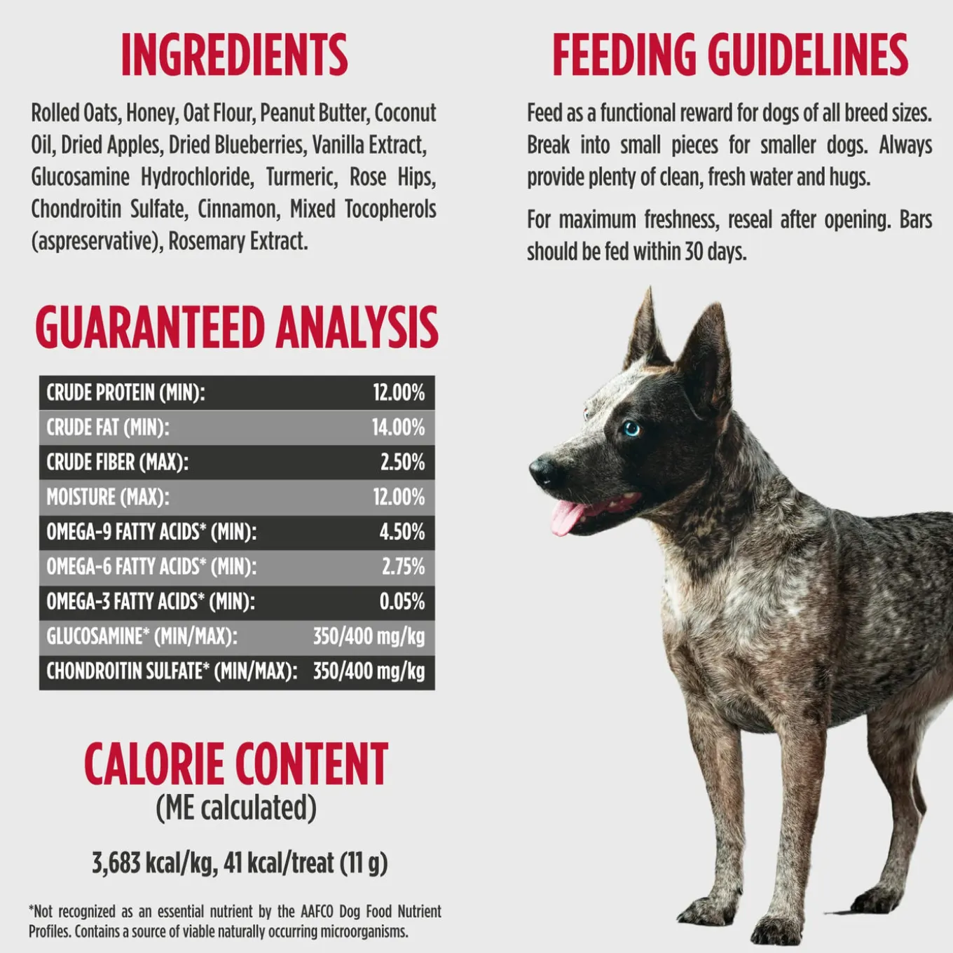 Nulo Functional Granola Bar Mobility Hip & Joint Health Dog Treats
