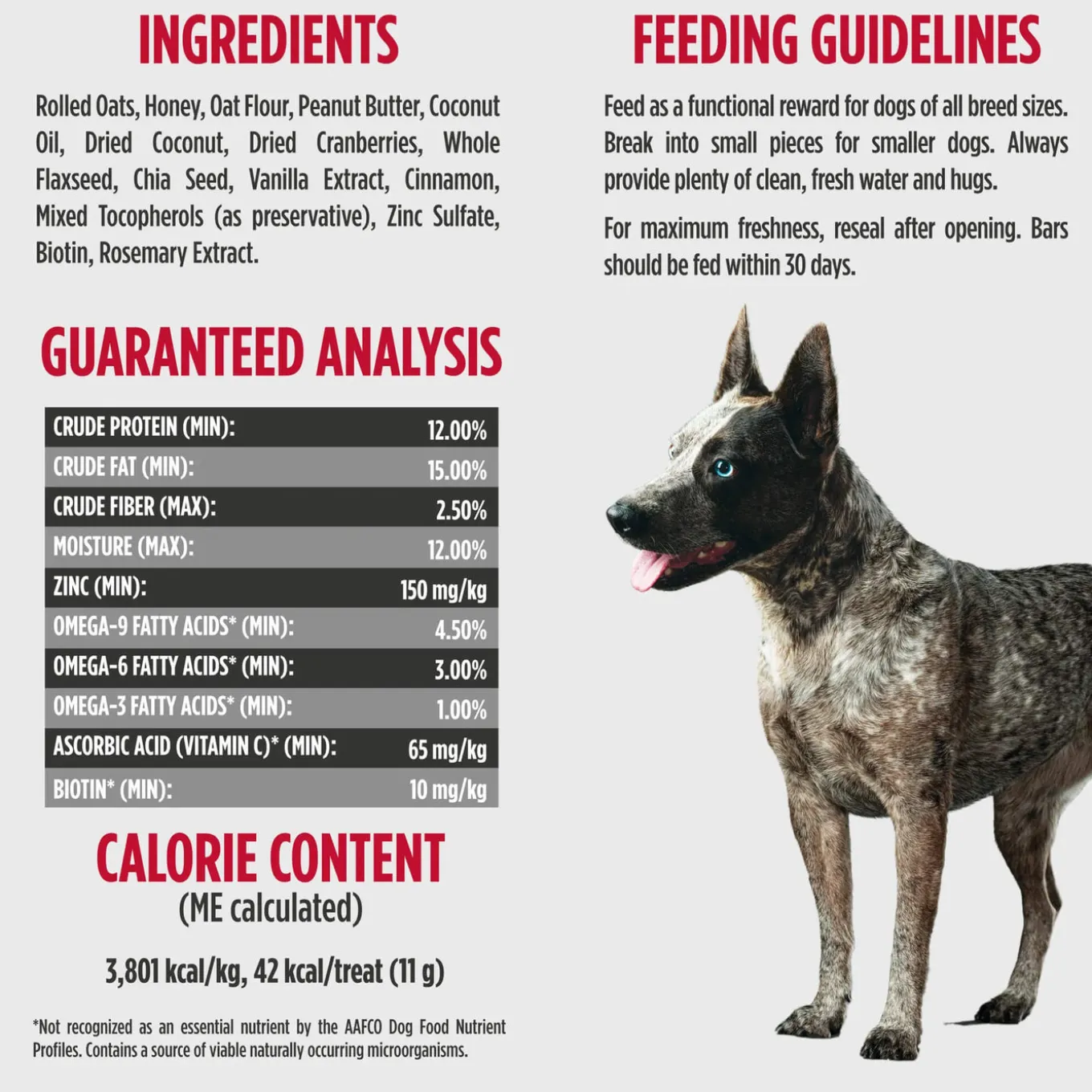 Nulo Functional Granola Bar Omega Skin & Coat Dog Treats