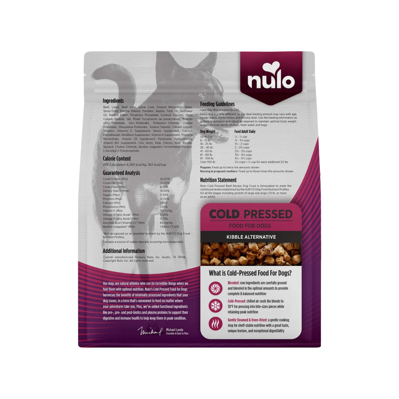 Nulo Puppy & Adult Cold Pressed Dog Food