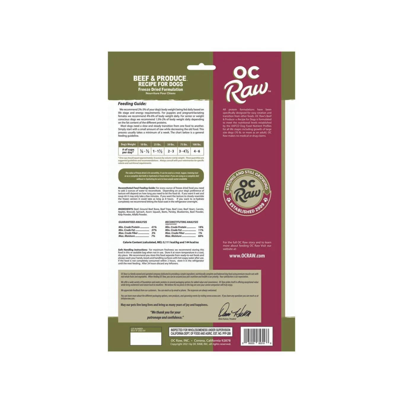 OC Raw Freeze Dried Meaty Rox Dog Food