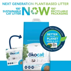 OKOcat Natural Wood Clumping Cat Litter