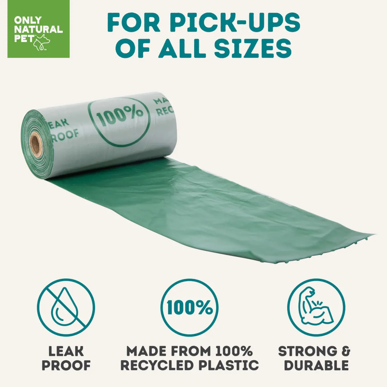 Only Natural Pet 100% Post-Consumer Recycled Unscented Dog Poop Bags