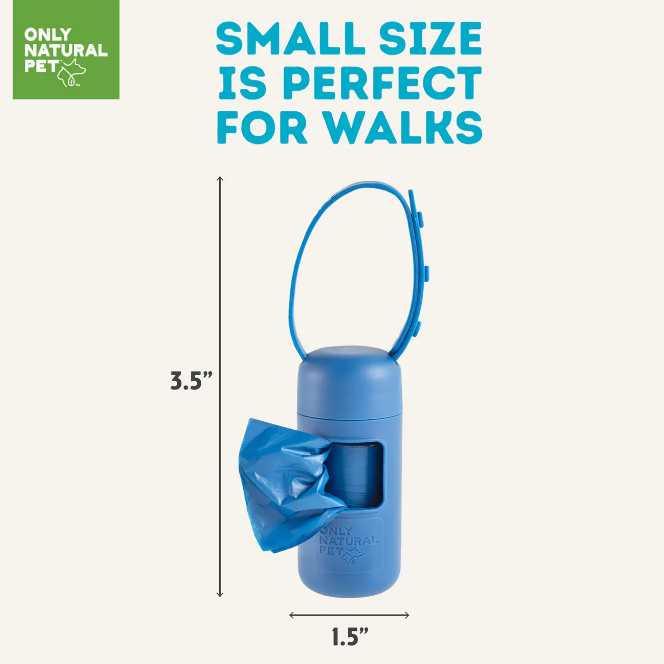 Only Natural Pet 100% Recycled Plastic Dog Poop Bag Dispenser & Waste Bags