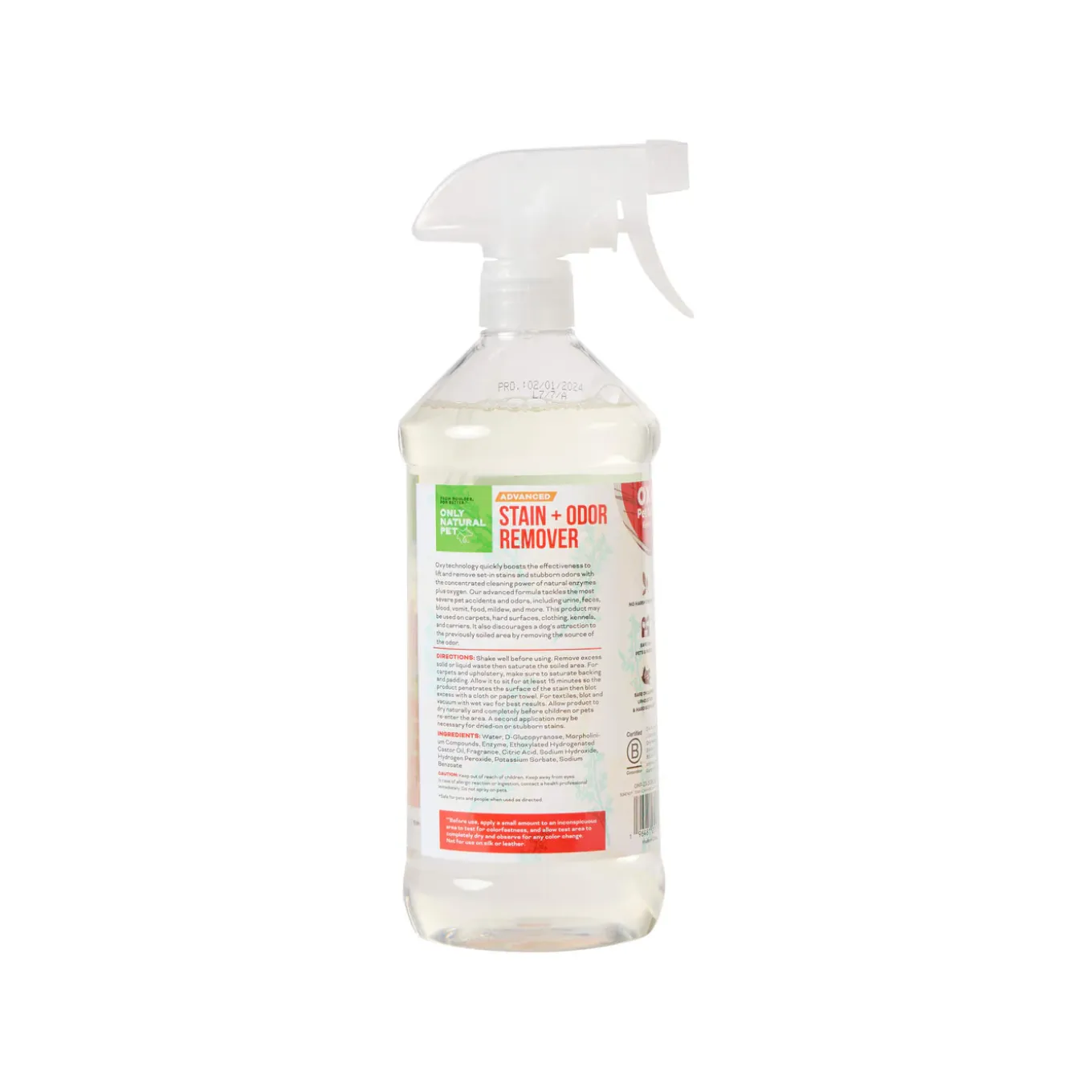 Only Natural Pet Advanced Dog Stain + Odor Remover with Oxy 32 oz