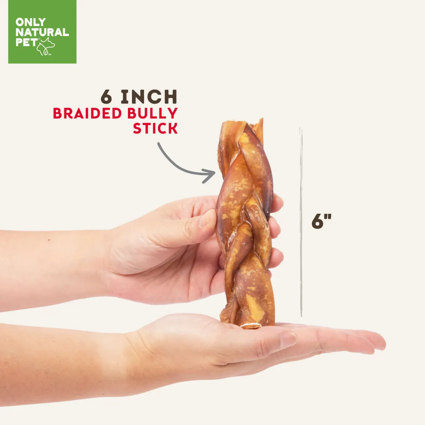 Only Natural Pet Braided Bully Sticks for Dogs