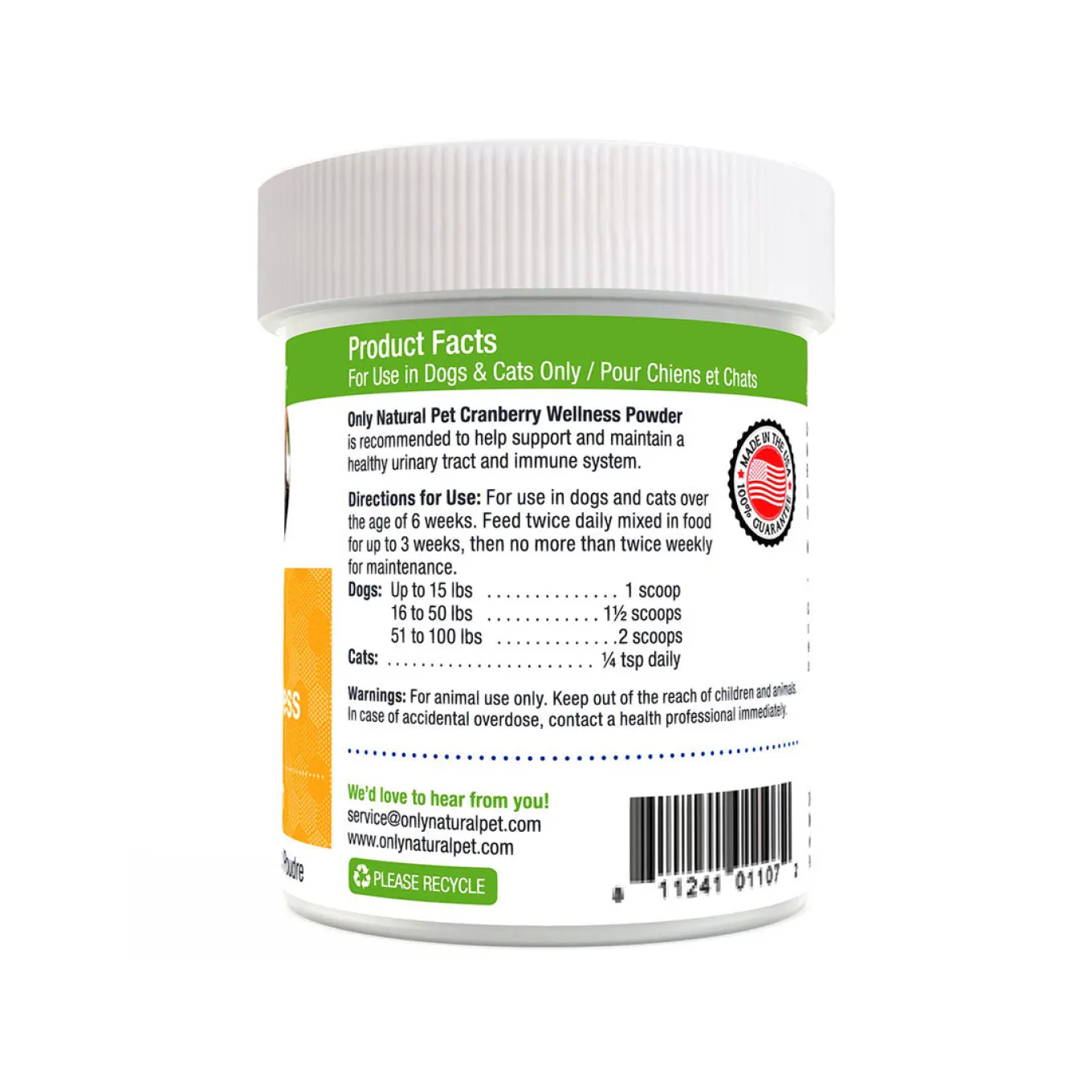 Only Natural Pet Cranberry Wellness Extract Supplement for Dogs & Cats